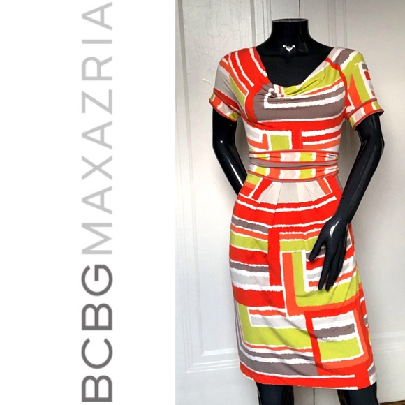 BCBGMaxAzria Dresses & Skirts - SOLD! BCBGMAXAZRIA Geometric Pattern Dress